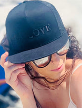Load image into Gallery viewer, LA LOVE Black On Black Embroidered Trucker Cap