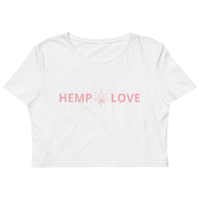 Load image into Gallery viewer, Hemp Love Pink Organic Crop Top
