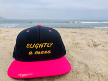 Load image into Gallery viewer, SLIGHTLY a mess Two Tone Embroidered Snapback Hat
