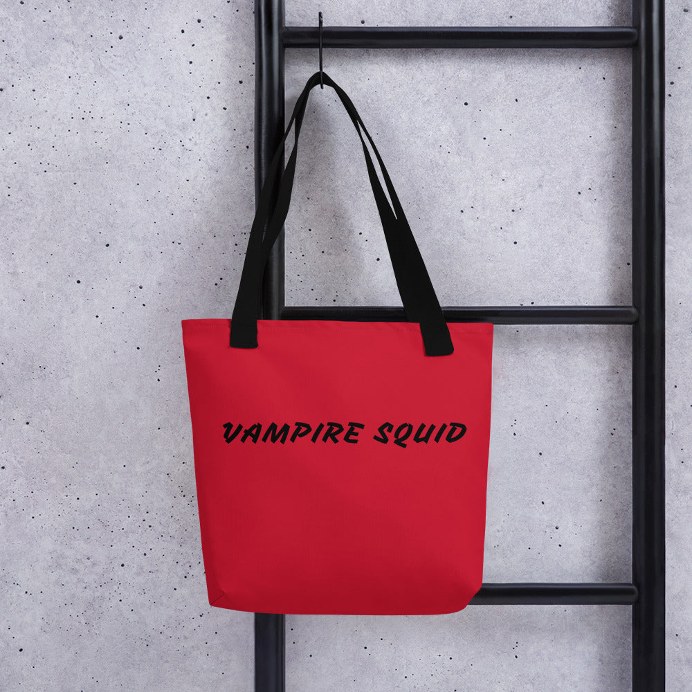 Red Vampire Squid Tote bag