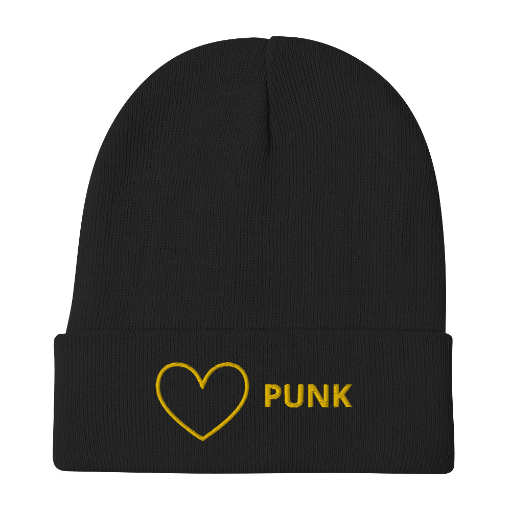 Heart PUNK Embroidered Beanie