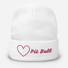 Load image into Gallery viewer, Pit Bull Love Alt Embroidered Beanie
