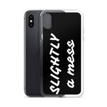 Load image into Gallery viewer, SLIGHTLY a mess Black and White iPhone Case
