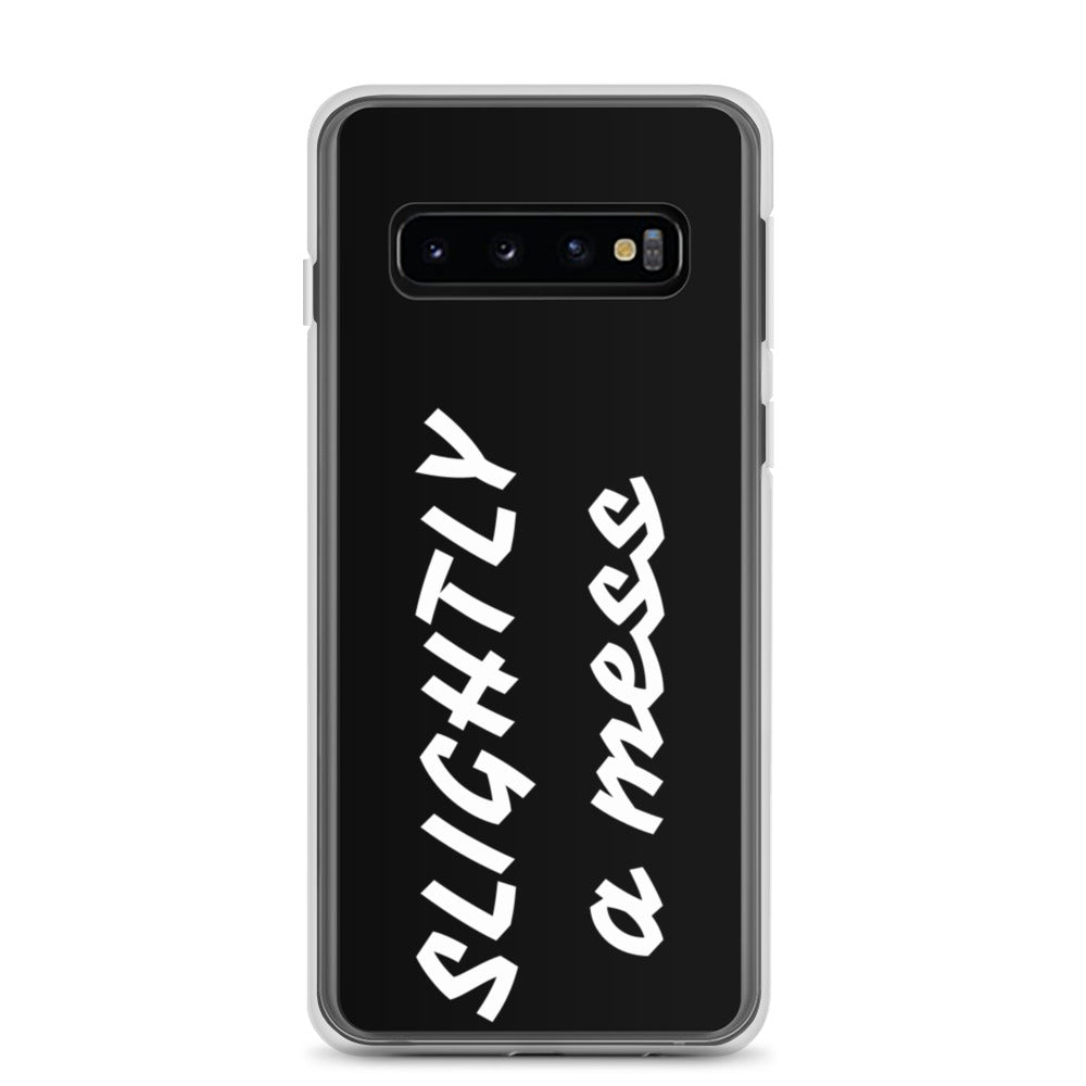SLIGHTLY a mess Black and White Samsung Case
