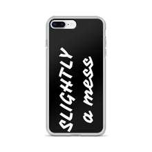 Load image into Gallery viewer, SLIGHTLY a mess Black and White iPhone Case
