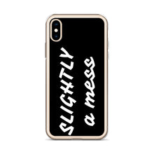 Load image into Gallery viewer, SLIGHTLY a mess Black and White iPhone Case
