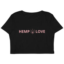 Load image into Gallery viewer, Hemp Love Pink Organic Crop Top
